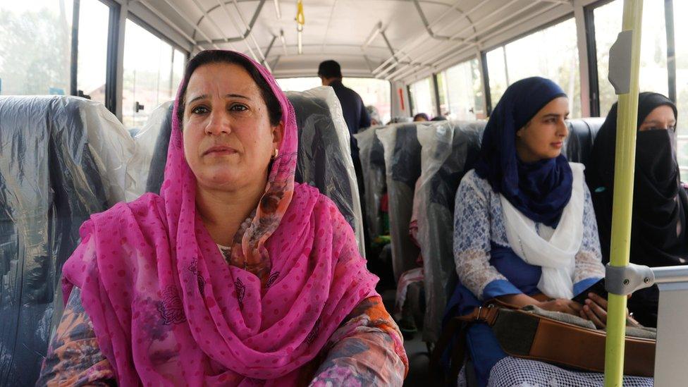 A passenger on the bus