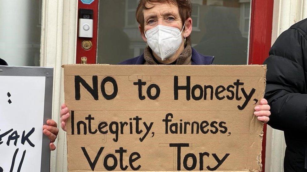 Peter Bone protester