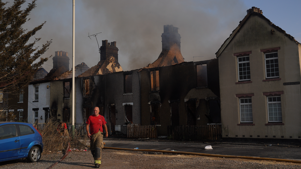 Wennington fire scene