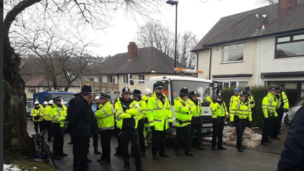 Police on Abbeydale Park Rise