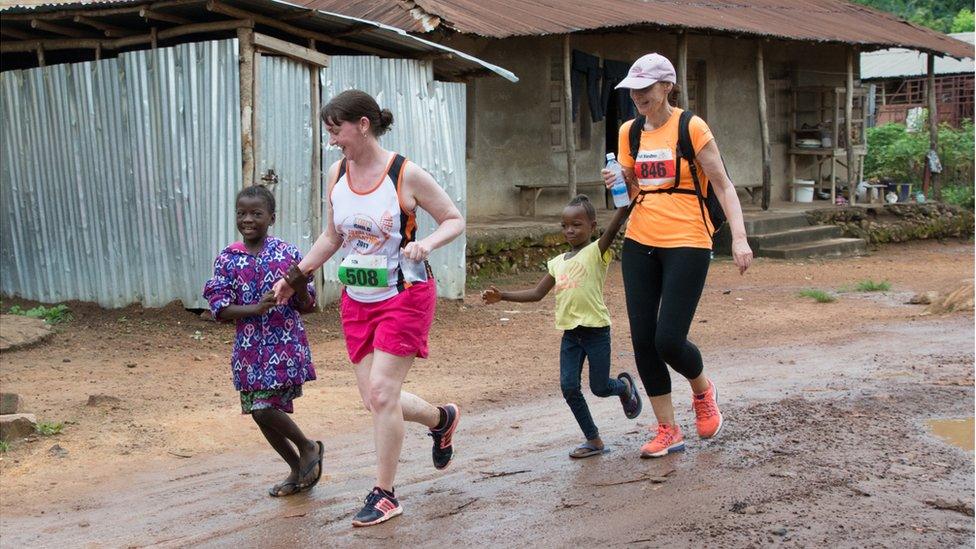 The marathon in Makeni