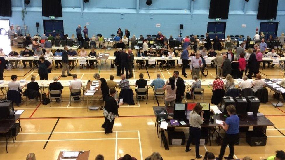 Counting in the PCC election in Durham