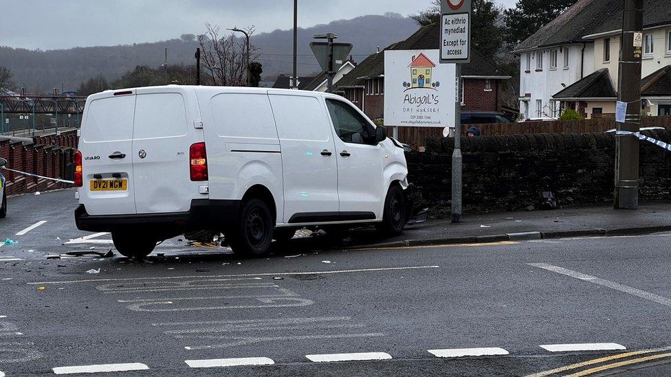 A 13-year-old boy was taken to hospital after the crash