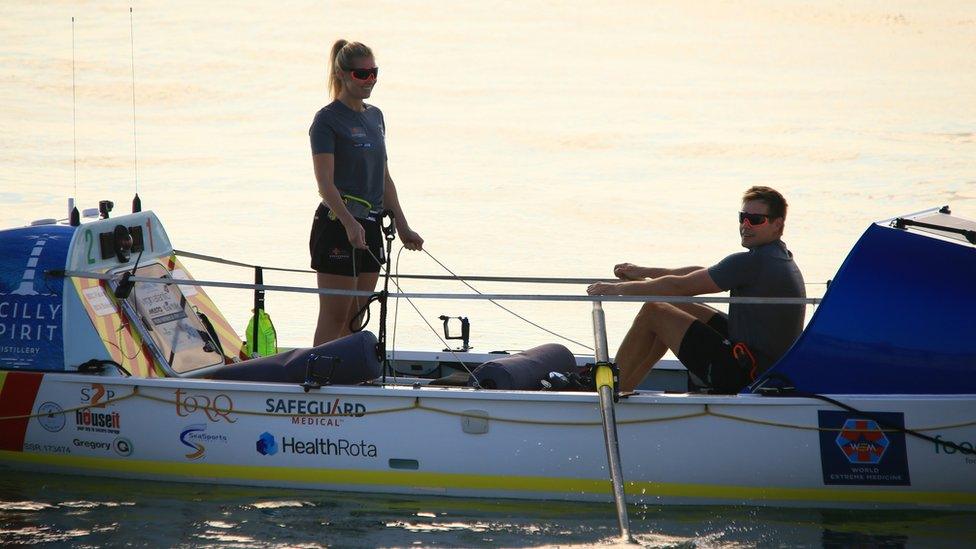 Couple on boat