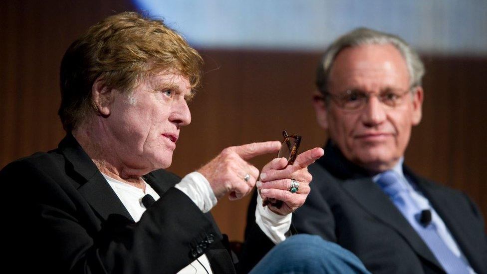 Robert Redford and Bob Woodward