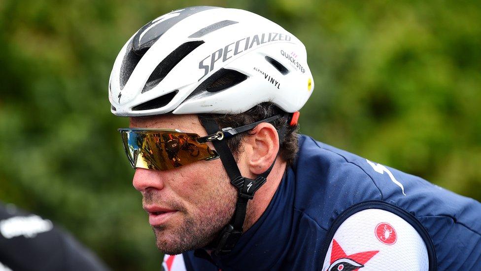 Mark Cavendish on a bike in France