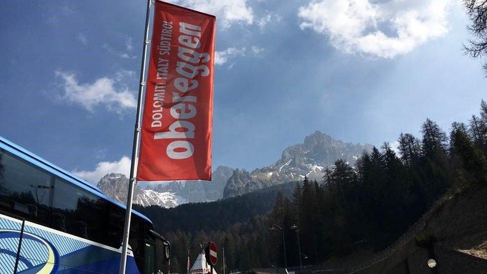 Obereggen ski resort in the Dolomites