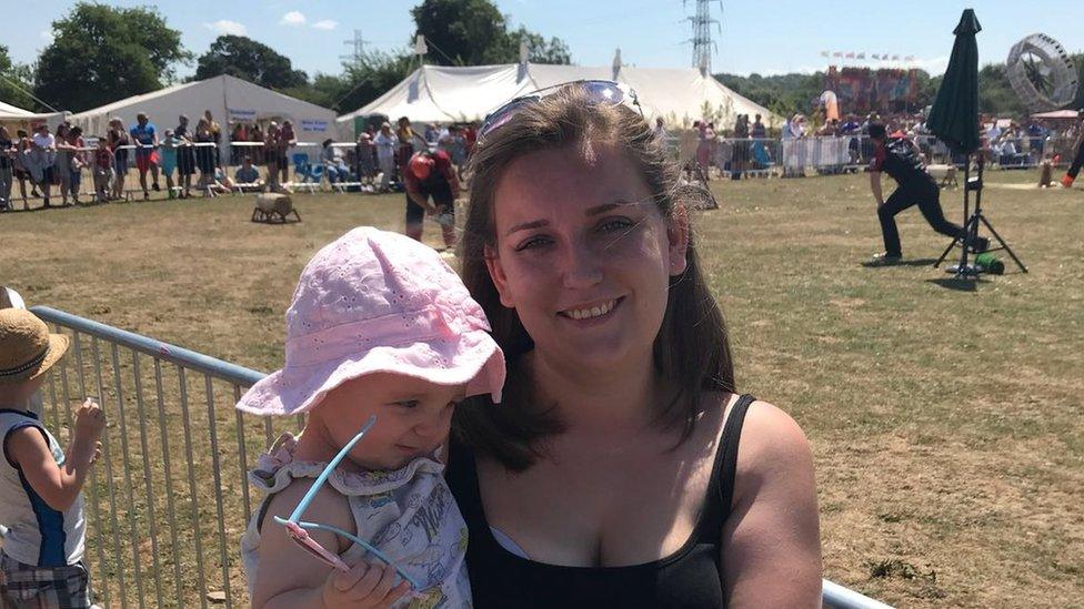 Hayley Parsons and her daughter Belle