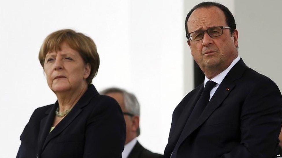 Angela Merkel and Francois Hollande