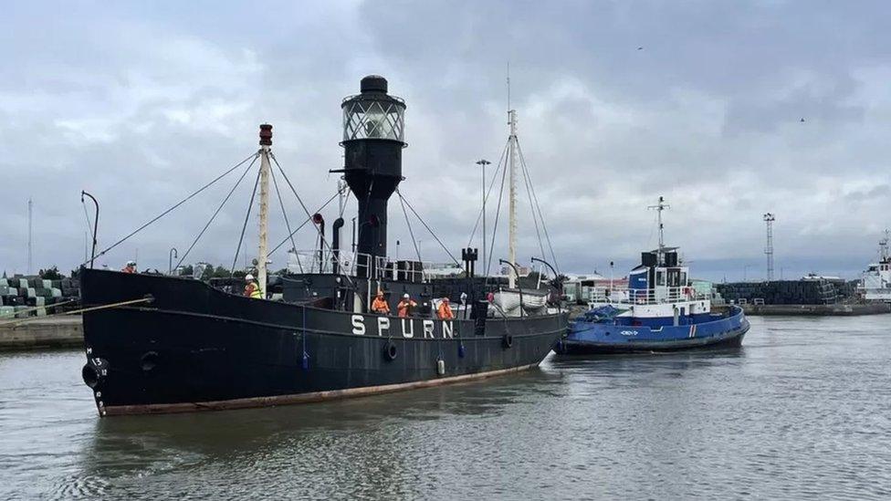 Spurn Lightship on water