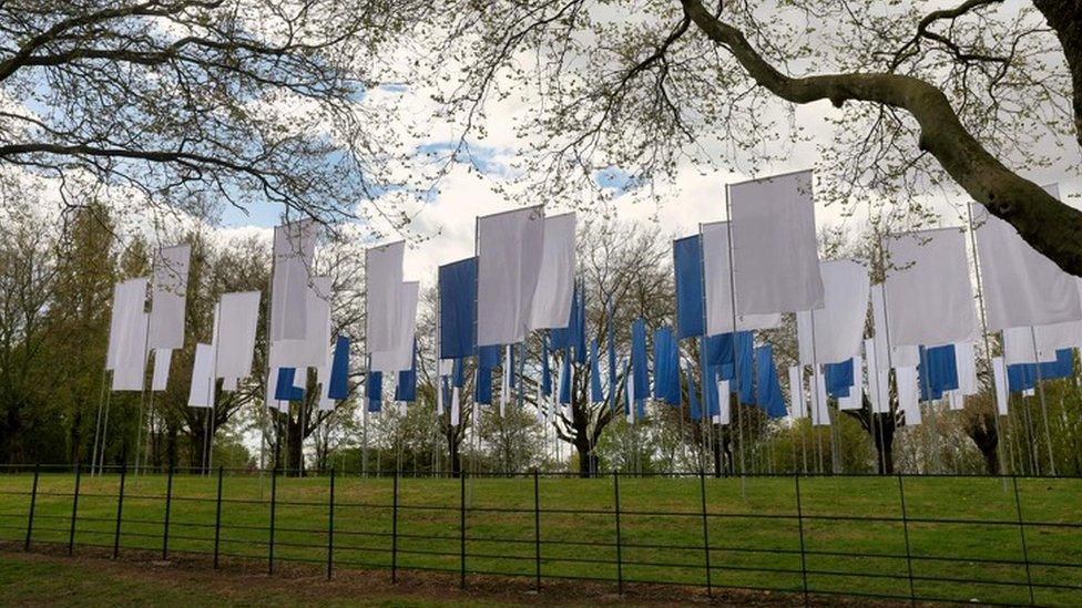 The flags at Aston Park