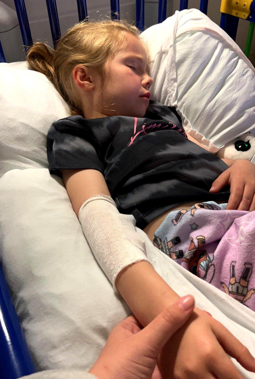 Madison was treated in hospital