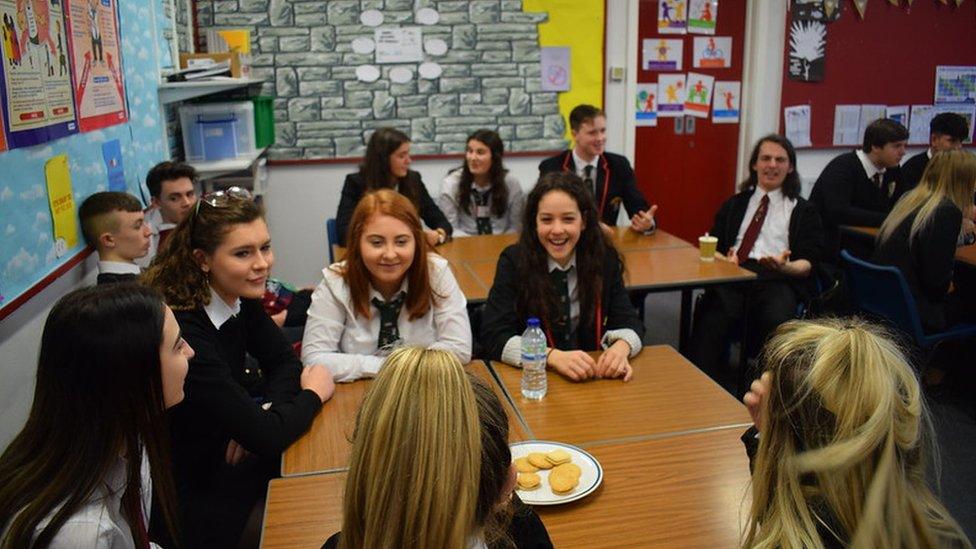 Pupils at Peebles and Galashiels schools meet