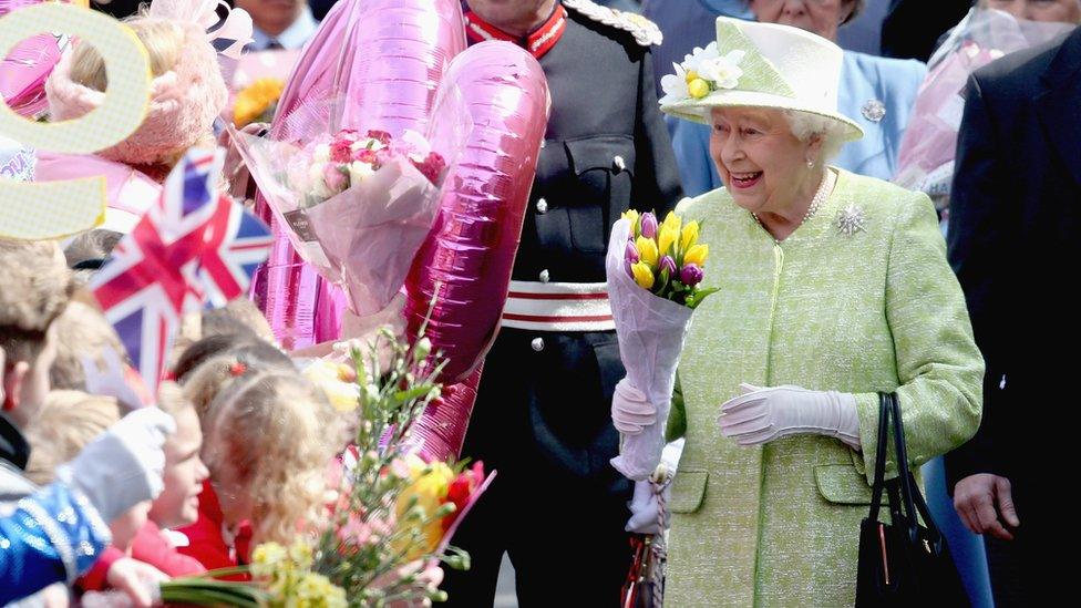 The Queen on walkabout in Windsor on her 90th birthday