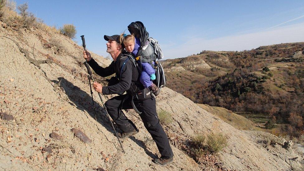 Ryan and Skyla near the remotest spot in North Dakota