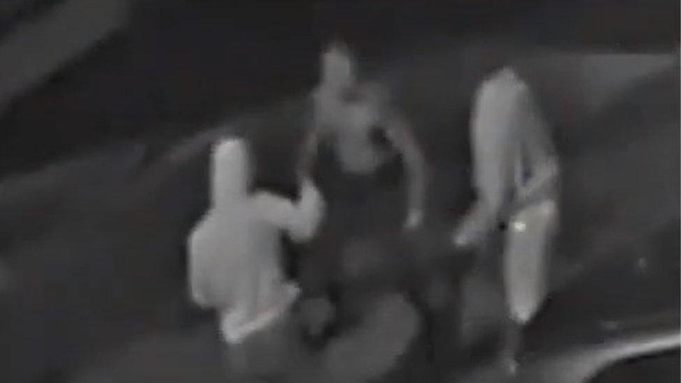 CCTV of the attack on Lee Dawson