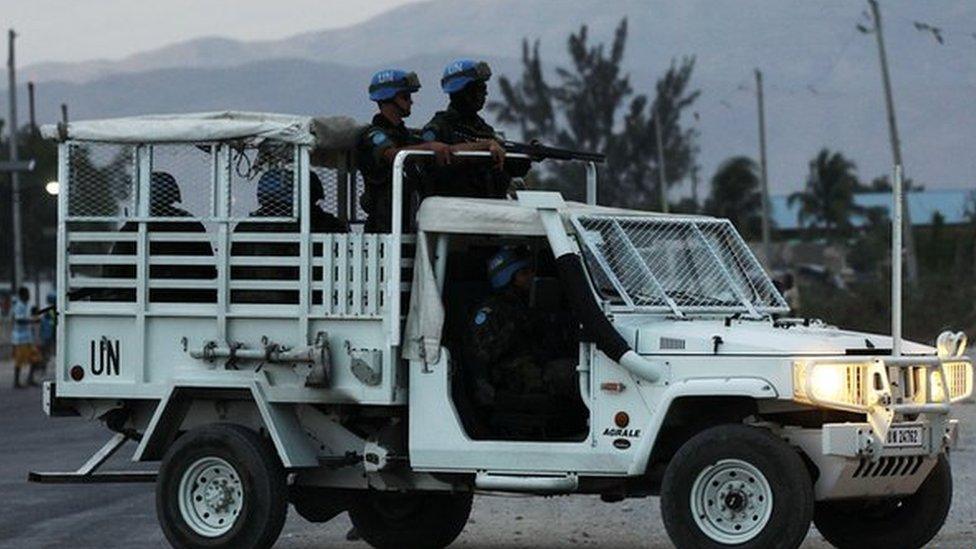 UN peacekeepers in Haiti. File photo