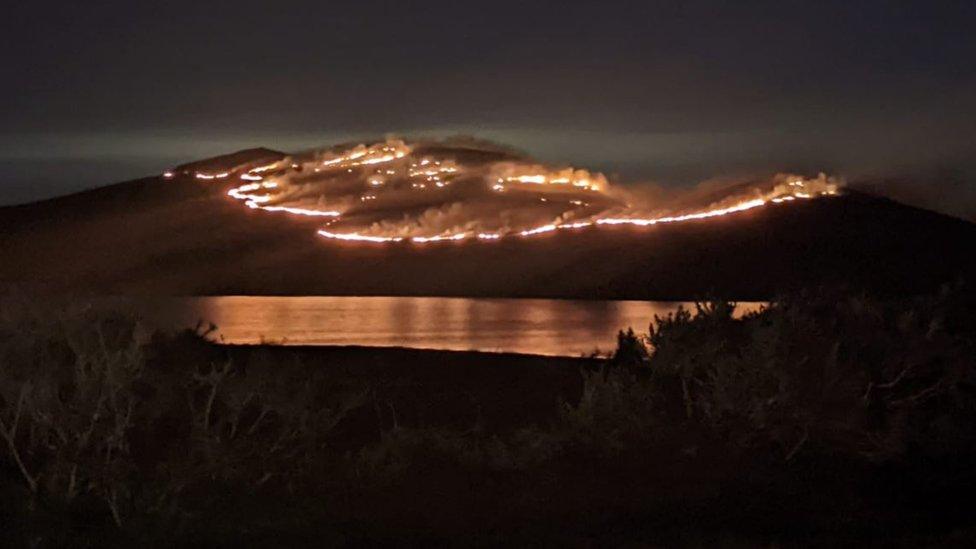 Spelga Dam fire