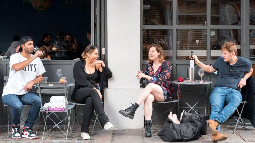 People having a drink