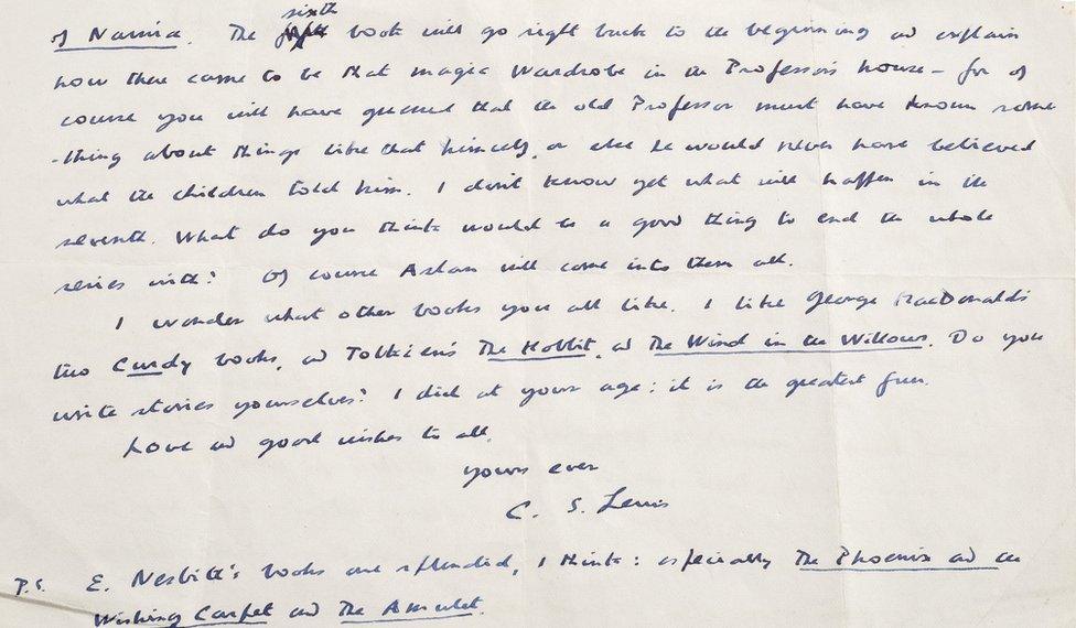 CS Lewis letter