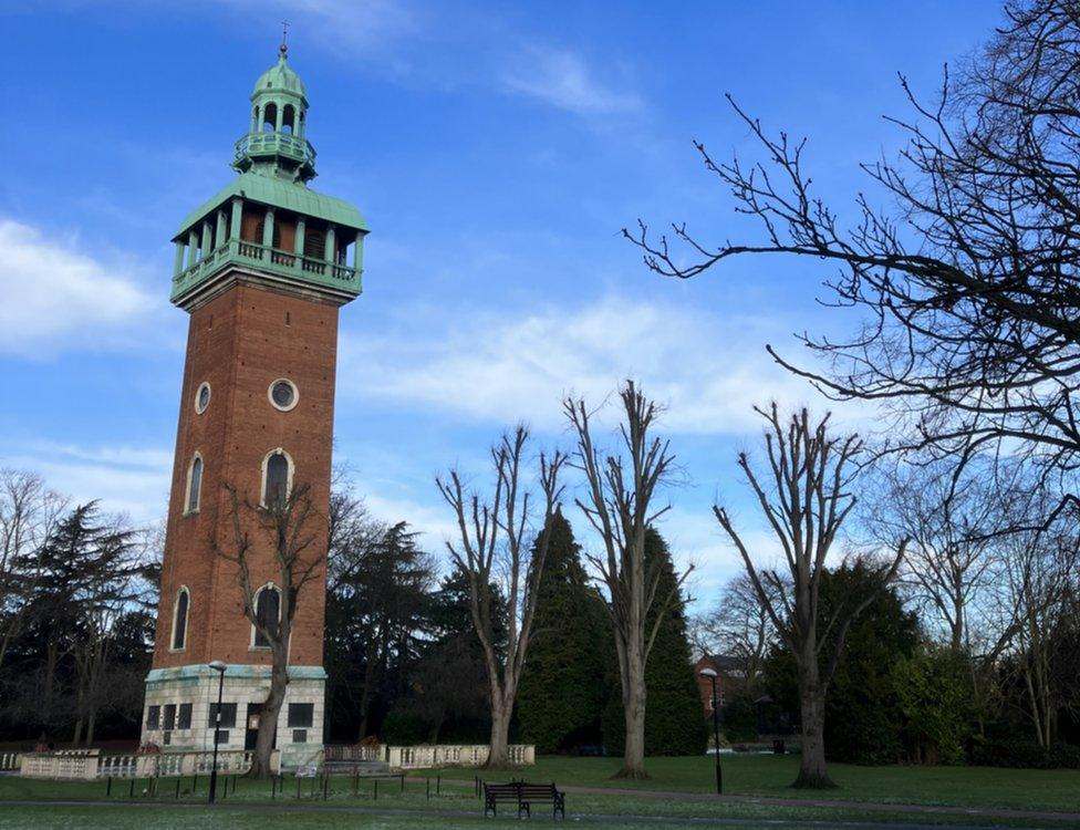 Carillon Tower, in Queen's Park, Loughborough, Leicestershire