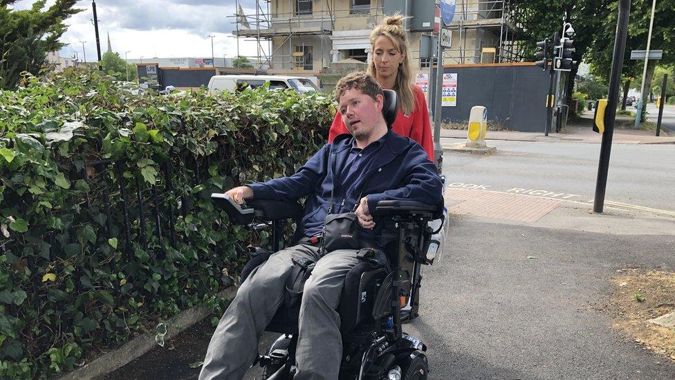 Tom with his therapist Laura