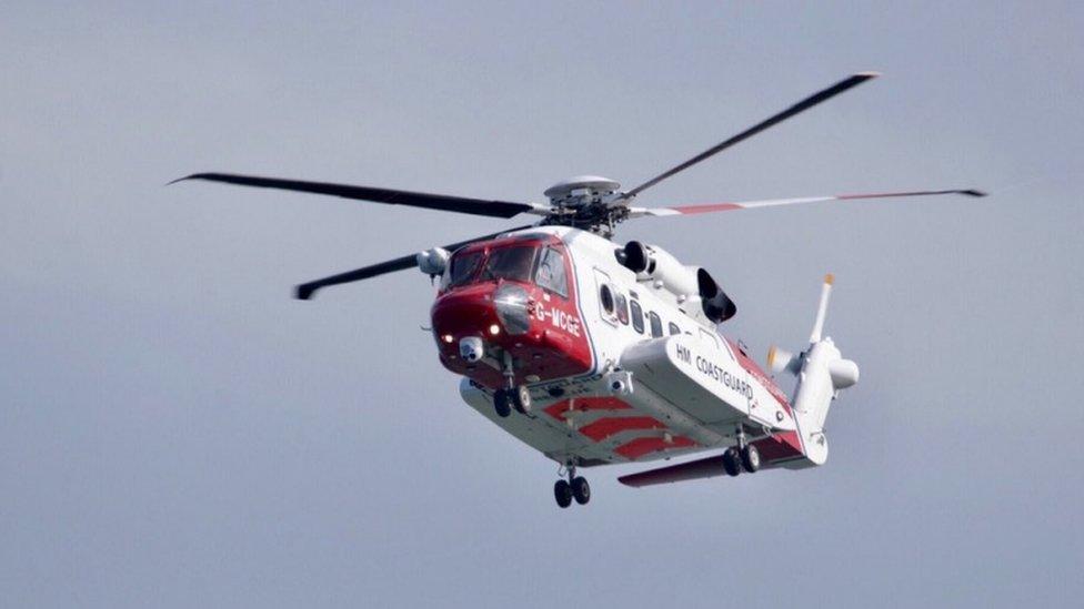 HM Coastguard helicopter