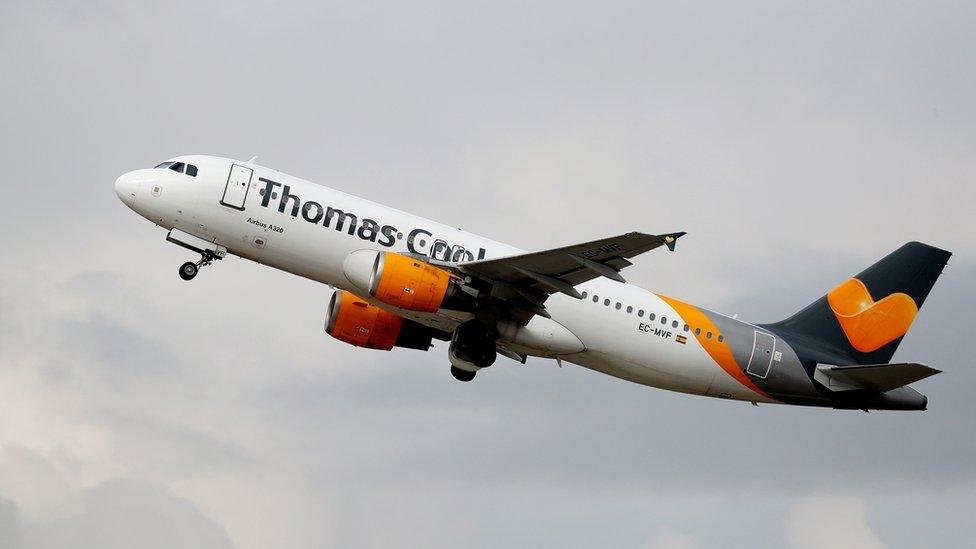 An Airbus A320 of Thomas Cook Airlines takes off at International Airport in Düsseldorf, Germany, 23 September 2019