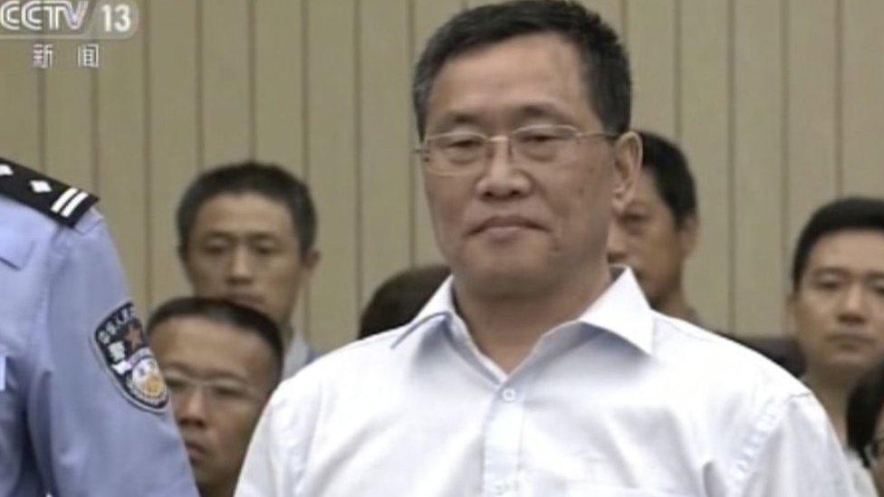 In this image taken from video and made available via AP Video, Zhou Shifeng arrives for his trial at the Tianjin No. 2 Intermediate People"s Court in northern China"s Tianjin Municipality on Thursday, Aug. 4, 2016.