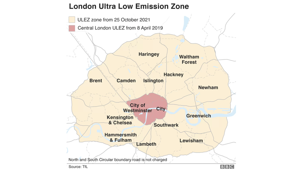 Outgoing ULEZ map