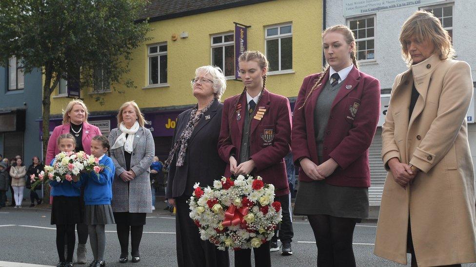 Wreaths were laid at the site of the bombing