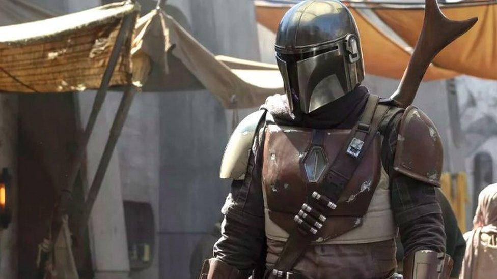 A Mandalorian from Star Wars.