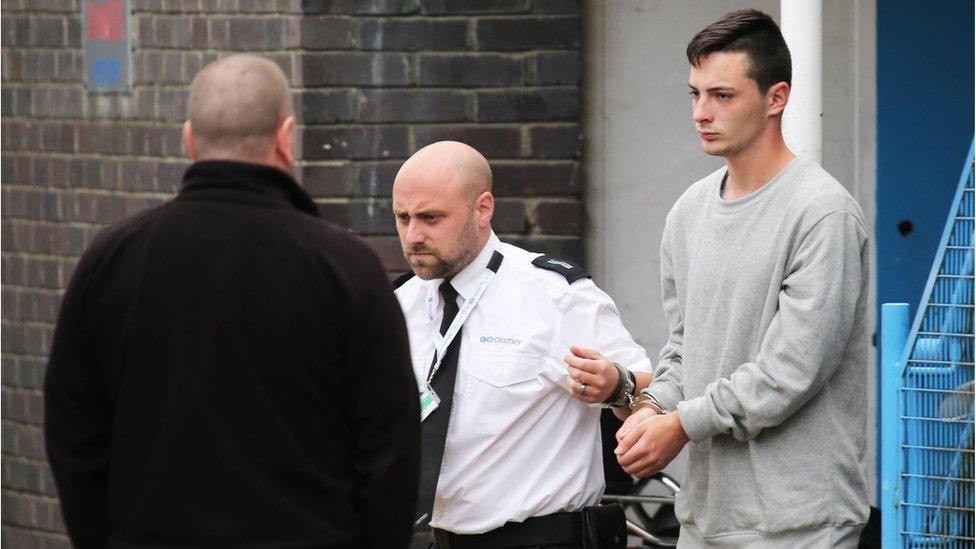 Jack Robson arriving at an earlier court hearing