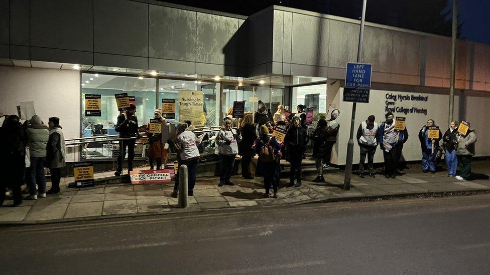 Cardiff picket line