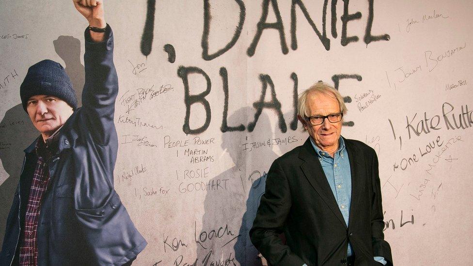 Ken Loach at the premiere of 'I, Daniel Blake'