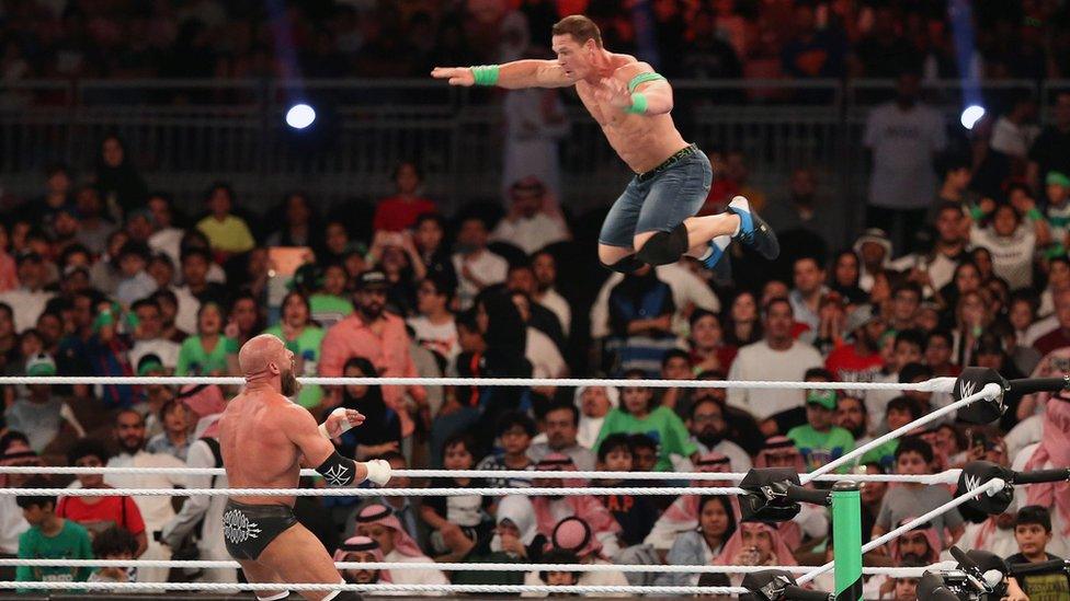 Triple H and John Cena in Jeddha