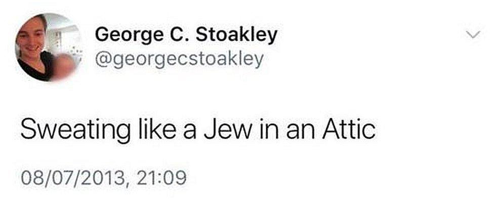 Tweet by George Stoakley