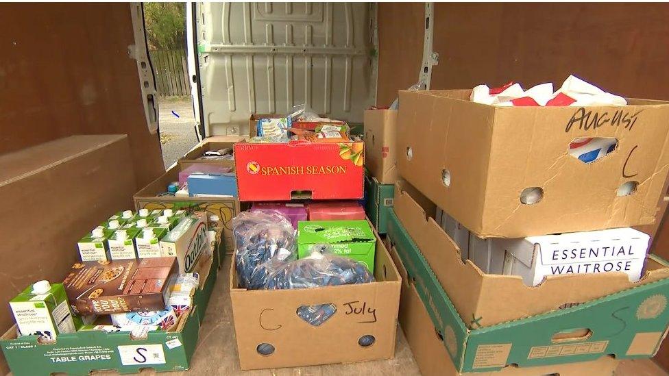 Donations at Horncastle Food Bank