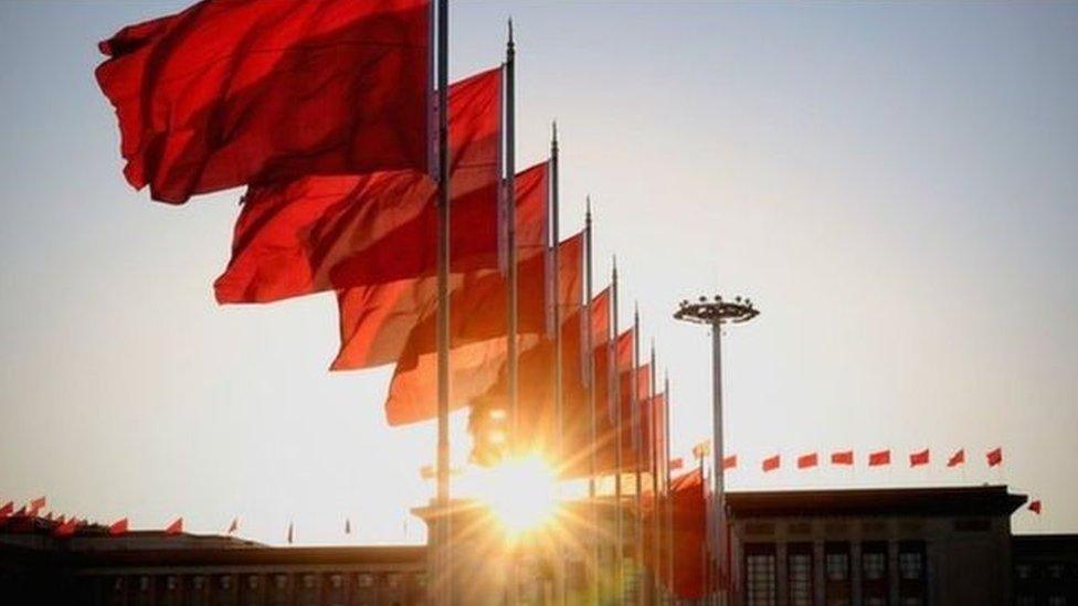 China flags