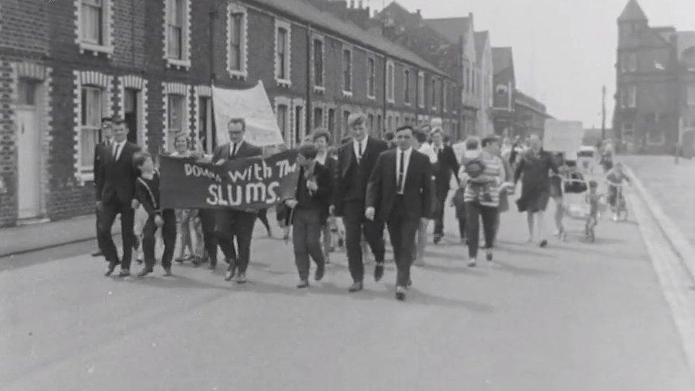 A housing protest