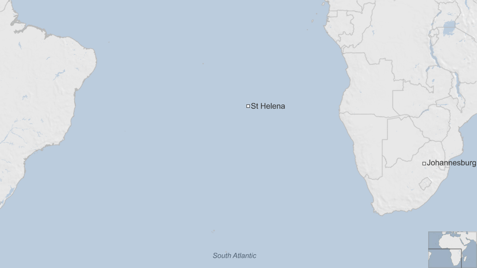 St Helena map