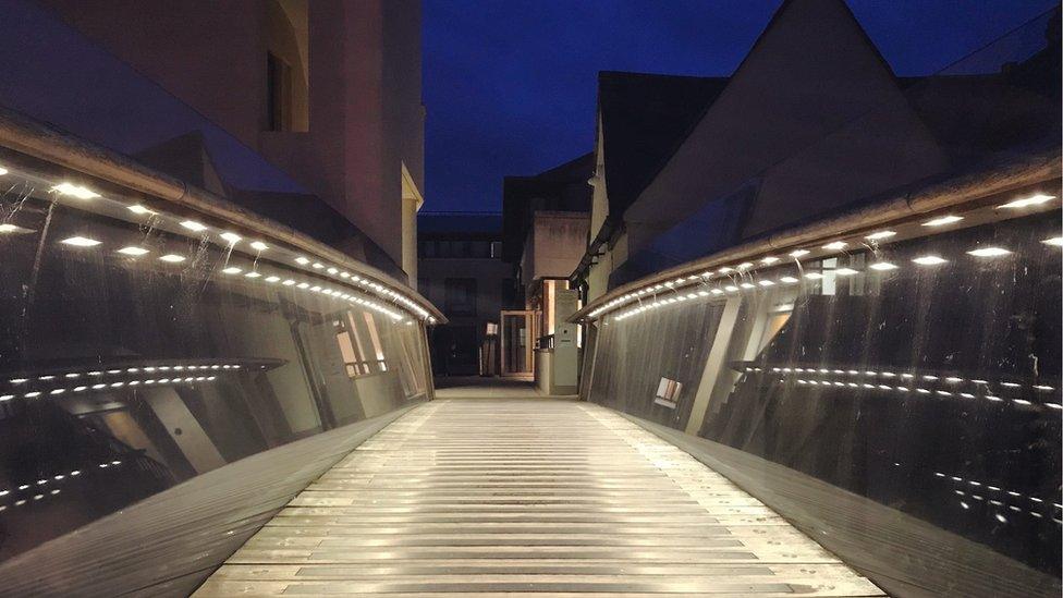 Pembroke College footbridge, Oxford