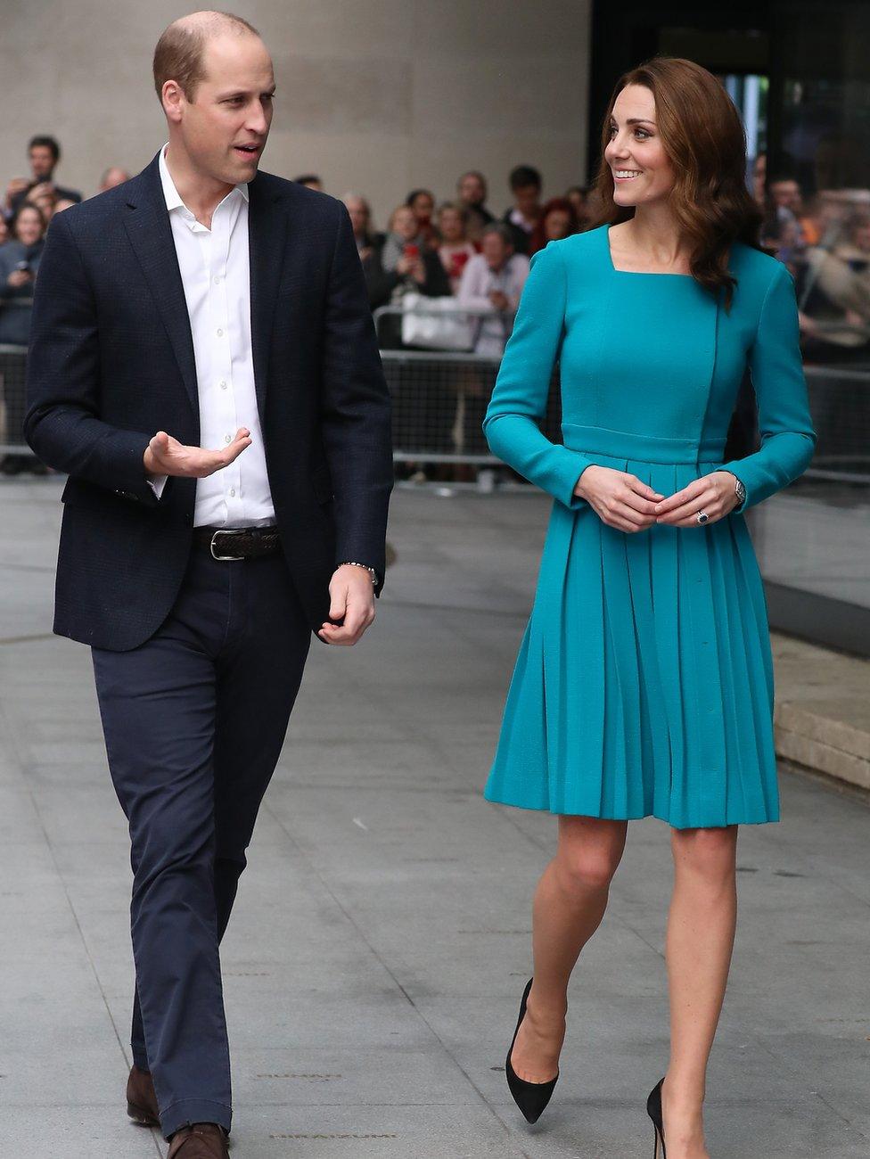 Prince William, Duke of Cambridge and Catherine, Duchess of Cambridge at BBC Broadcasting House