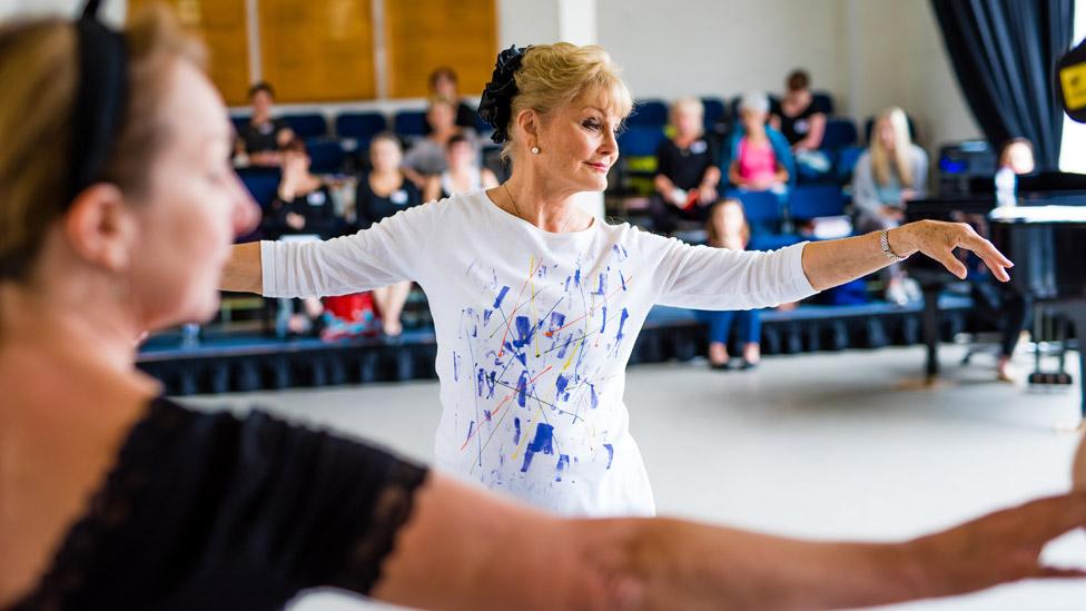 Angela Rippon and the RAD's Silver Swans