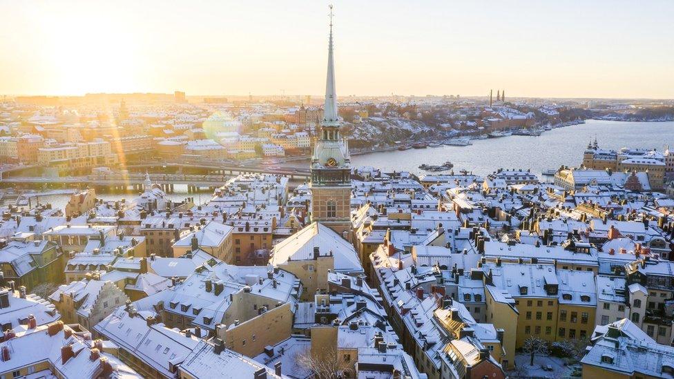 a landscape of Stockholm