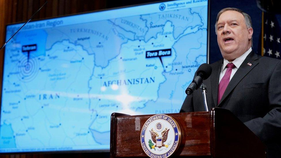 Mike Pompeo speaks at the National Press Club in Washington DC (12 January 2021)