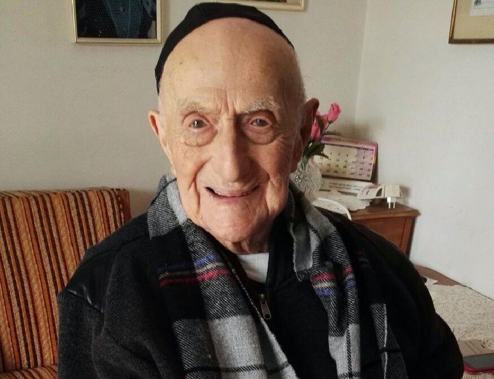 This file photo taken on January 22, 2016 shows Yisrael Kristal sitting in his home in the Israeli city of Haifa