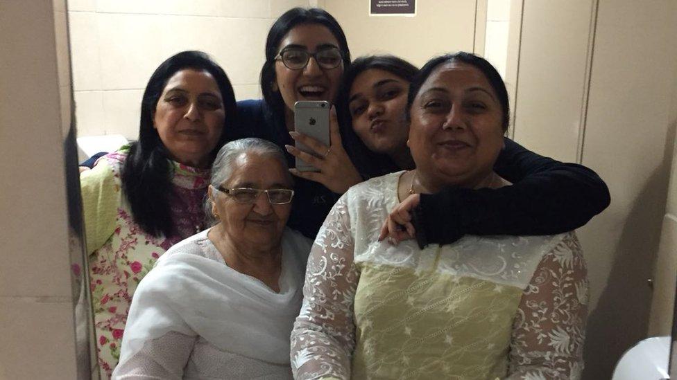 Zara with her grandma and mum