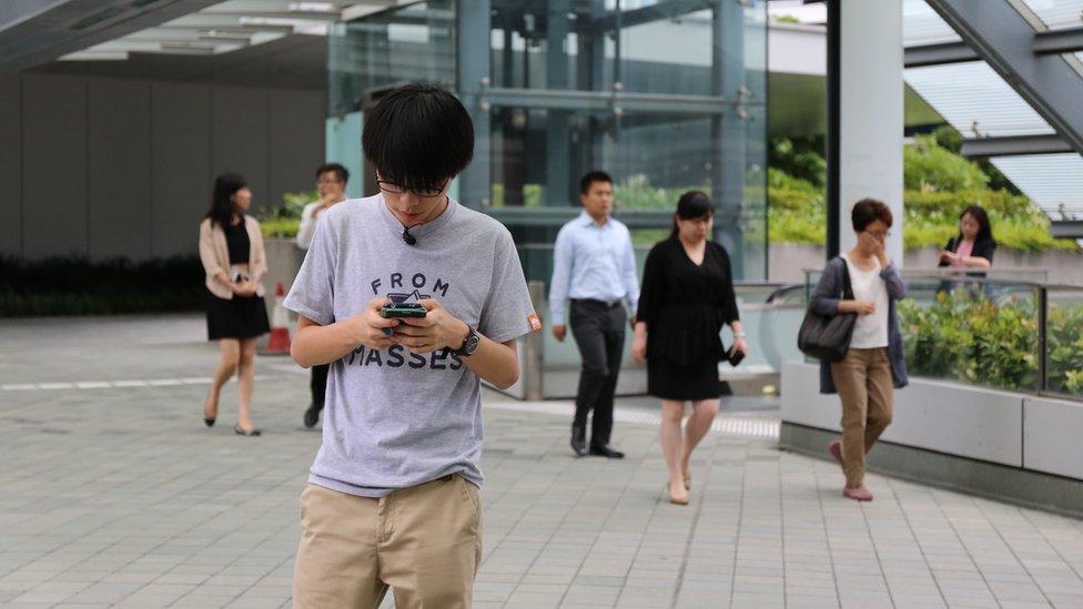 Picture of Joshua Wong in Hong Kong July 2015