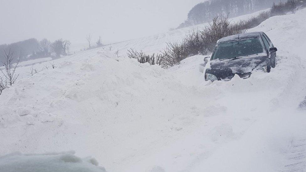 Car stuck on the A46